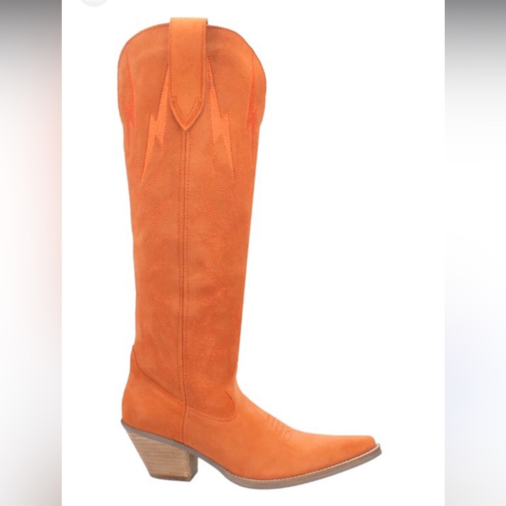 Dingo Vibrant Orange Western Heeled Boots